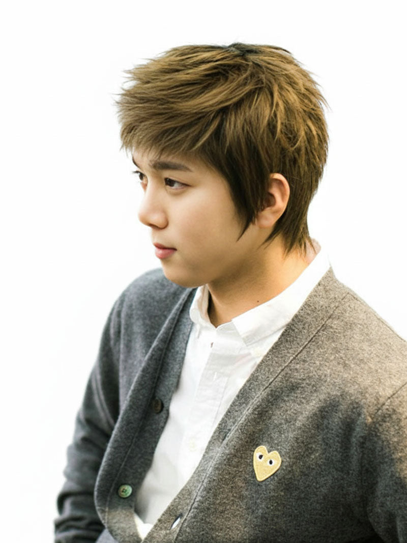 メンズウィッグ ショートシャギーカット