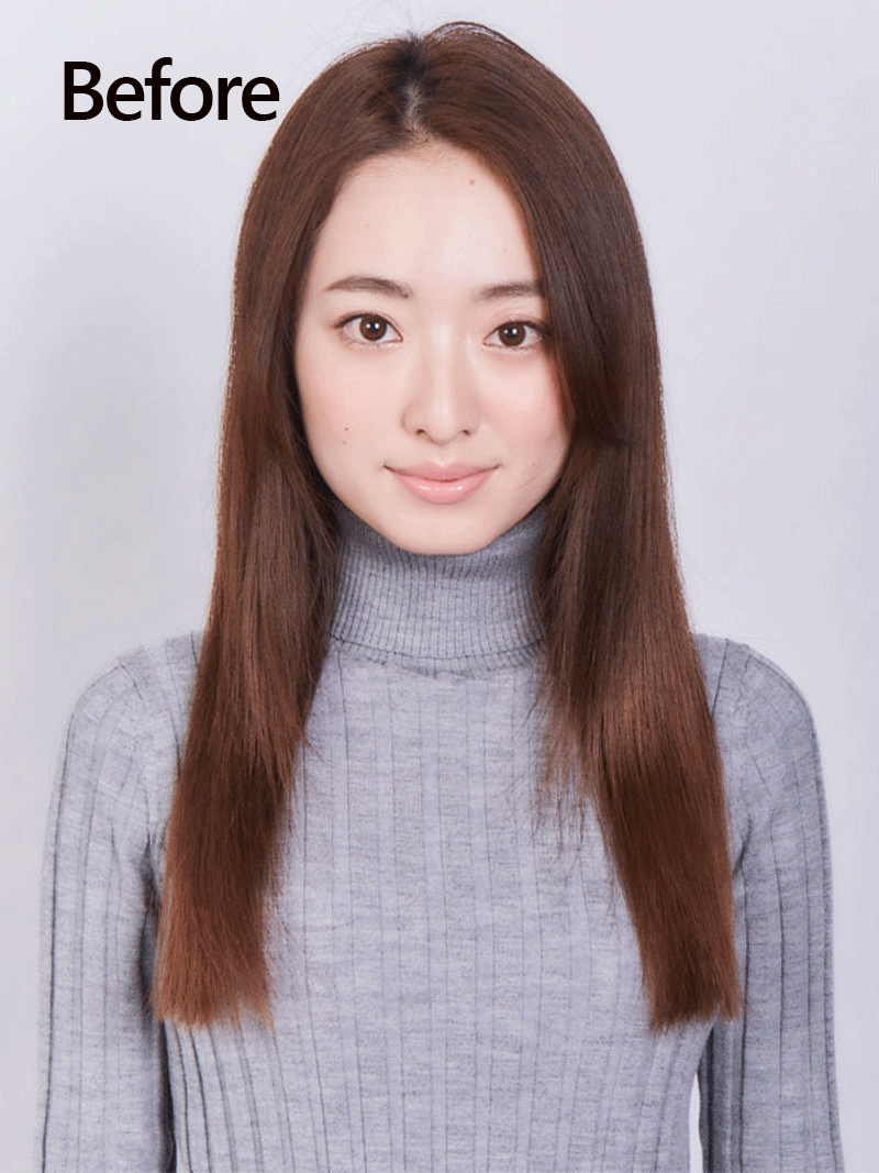 フルウィッグ センシティブバング Before & After