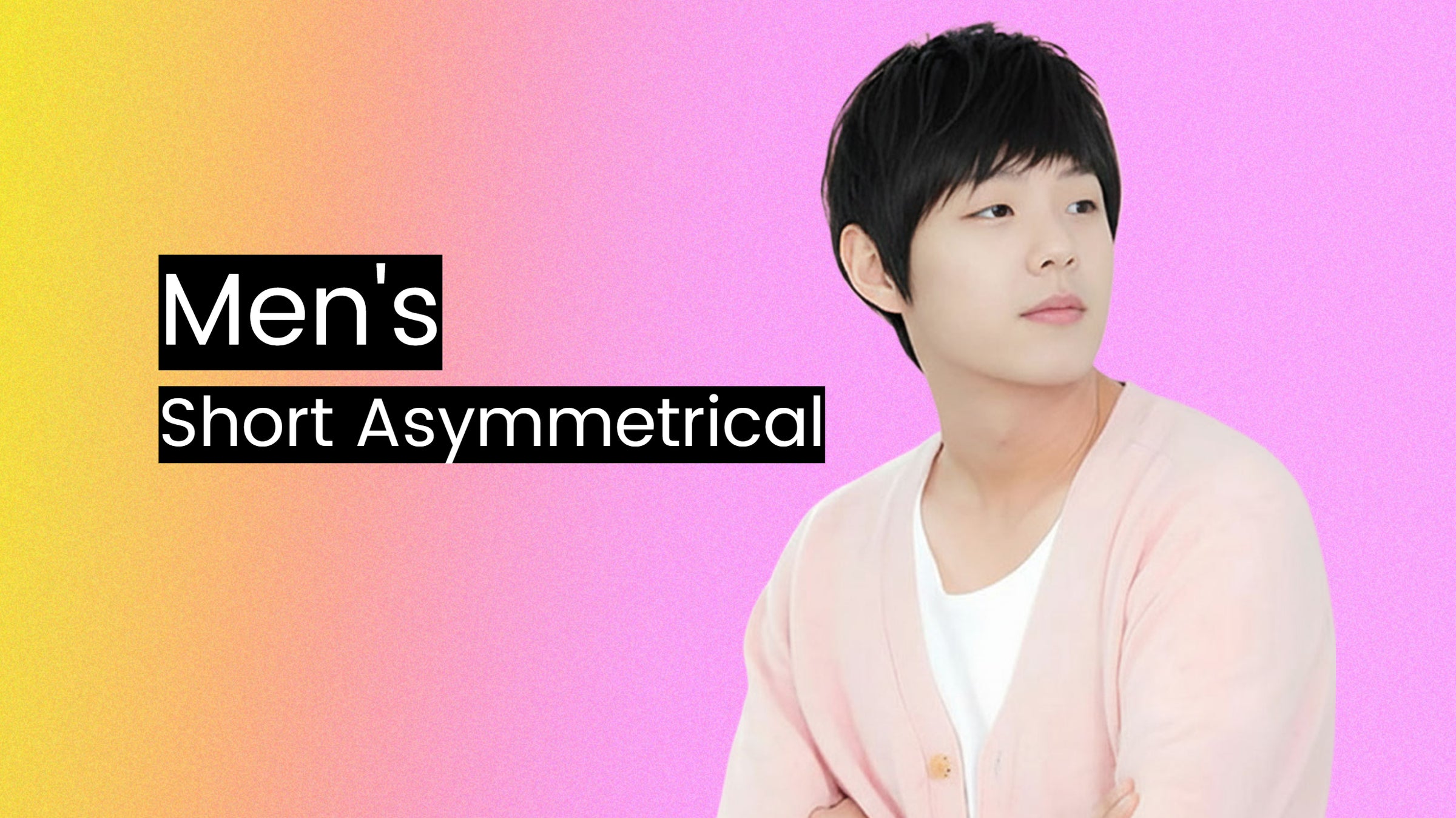 メンズウィッグ ショートアシンメトリー：自然なウィッグ通販（レディース／メンズ）MYWIG