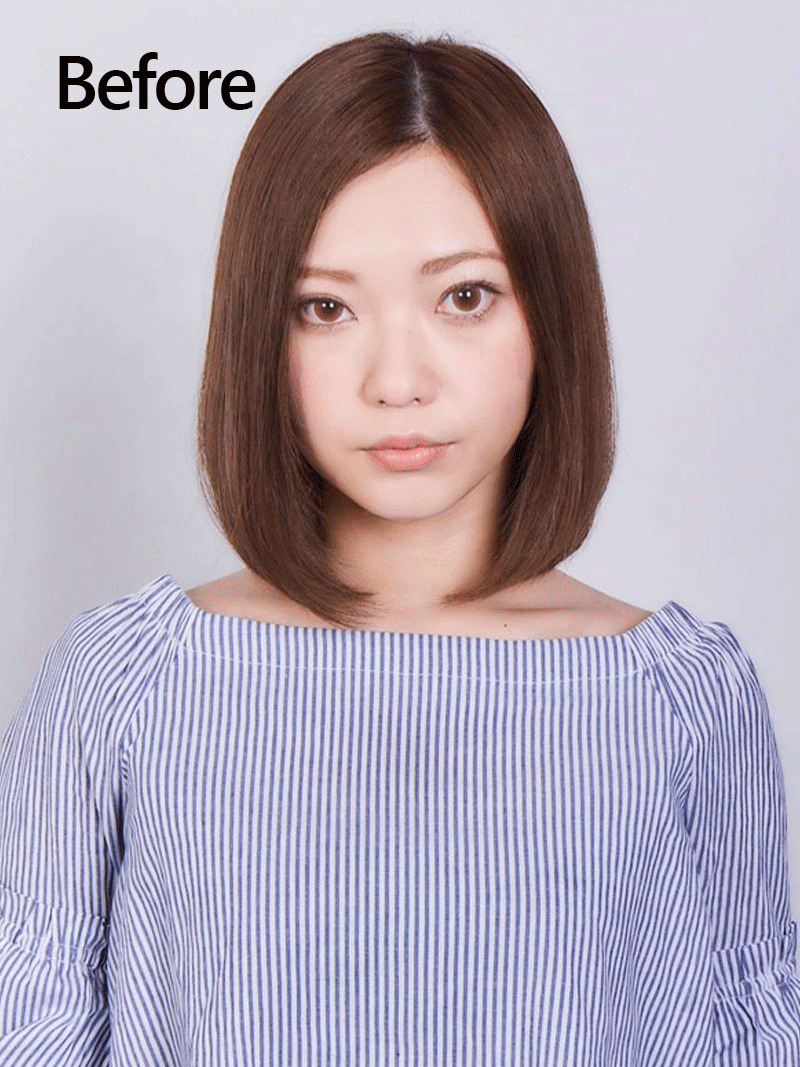 フルウィッグ ガーリッシュロングウェーブ BEFORE & AFTER