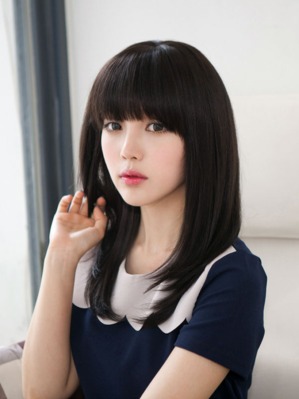 部分 ウィッグ ミディアム 楽しも ストレート ヘアピース