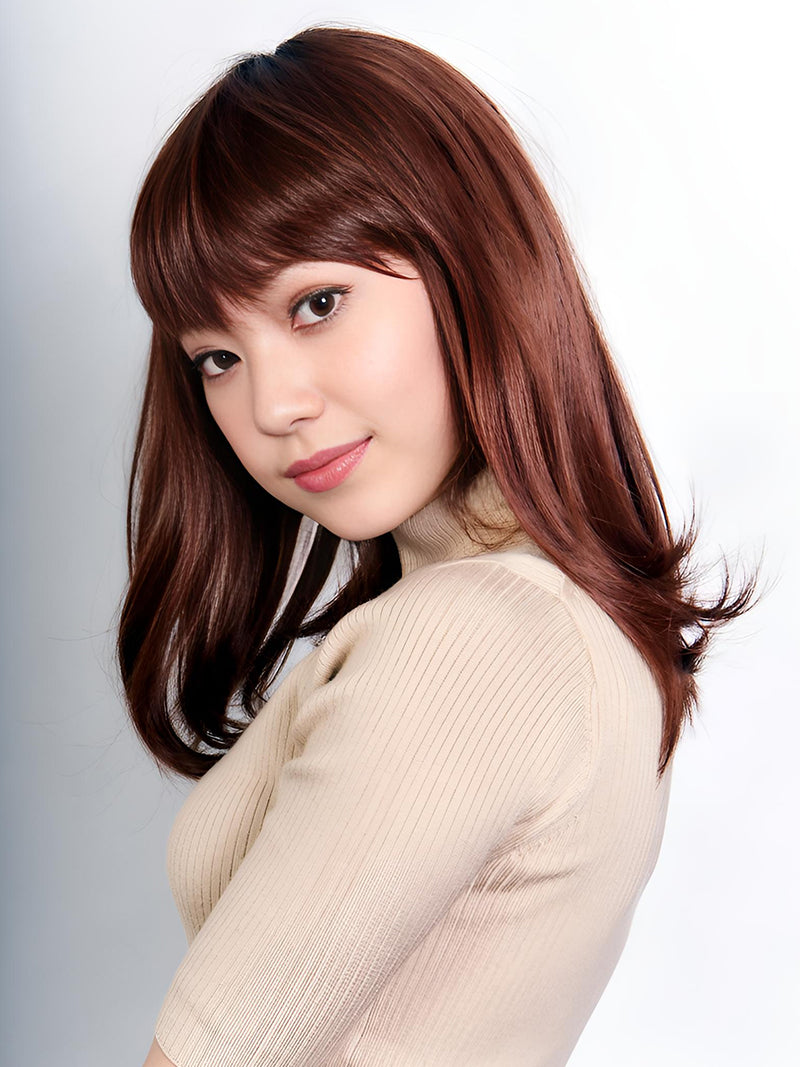 MITSUYA No.6 自然色　アレンジウィッグ　ミツヤ フルウィッグ ミディアムストレート – 自然なウィッグ通販