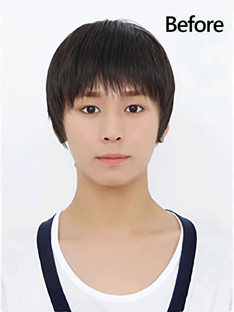 メンズウィッグ ショートシャギーカット Before&After