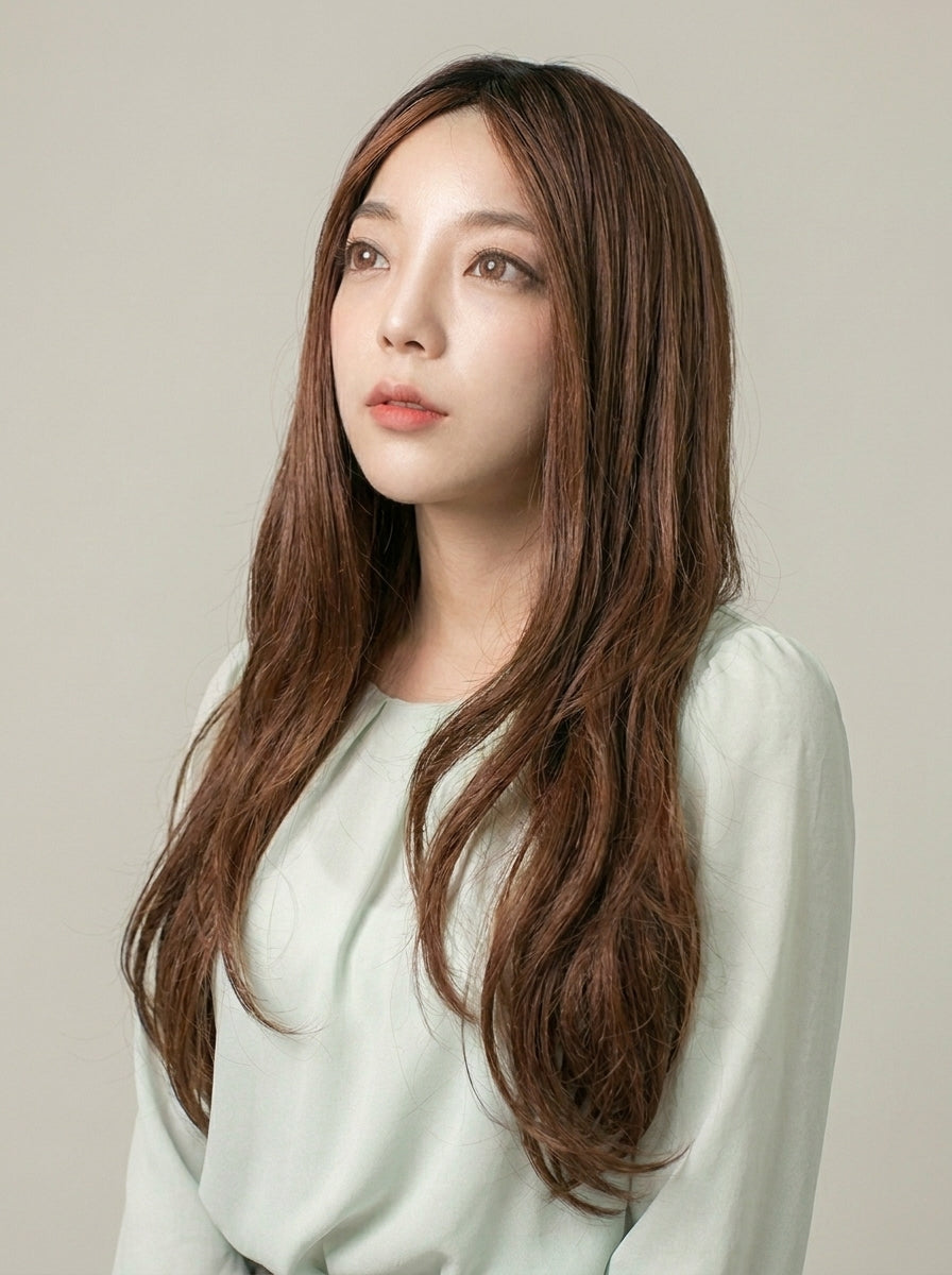 フルウィッグ ナチュラルロングウェーブサイド：自然なウィッグ通販MYWIG