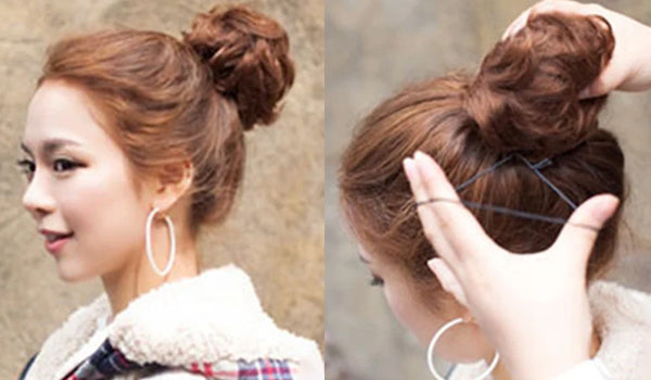 お団子ウィッグの付け方