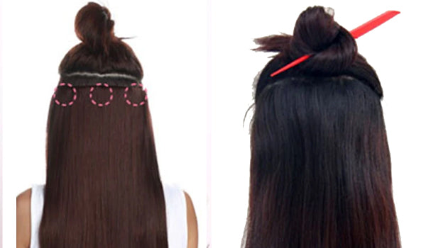 襟足ウィッグ（エクステ）の付け方