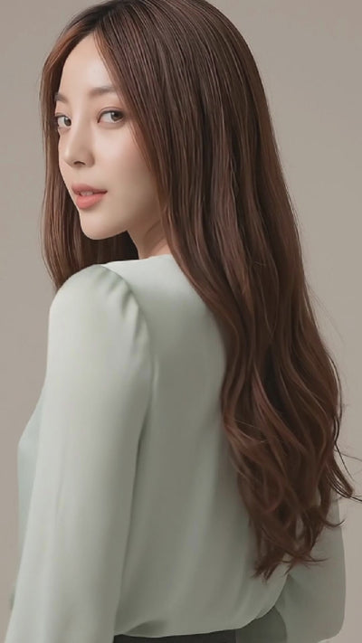 フルウィッグ ナチュラルロングウェーブサイド：自然なウィッグ通販MYWIG