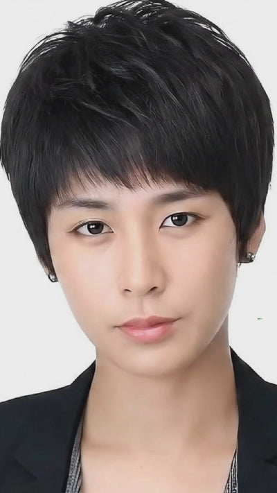 メンズウィッグ ショートレイヤーカット：自然なウィッグ通販（レディース／メンズ）MYWIG